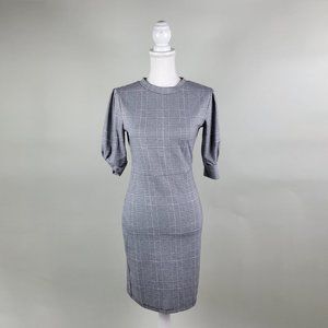 H&M Houndstooth Short Sleeve Sheath Dress size small
